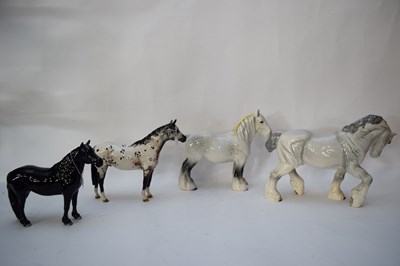 Lot 120 - Group of four large Beswick horses including...