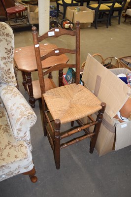 Lot 770 - LADDERBACK HIGH CHAIR WITH SISAL SEAT