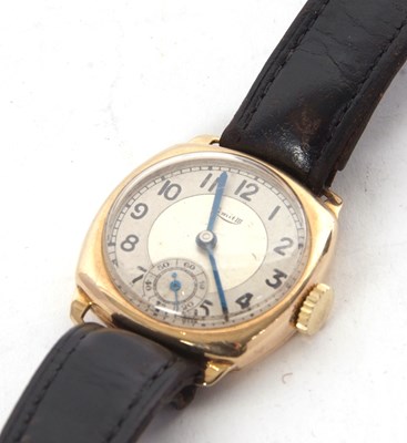 Lot 316 - A 9ct gold cased Smiths wristwatch, hallmarked...