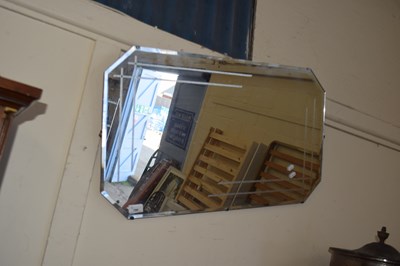 Lot 700 - Art Deco style octagonal frameless wall mirror
