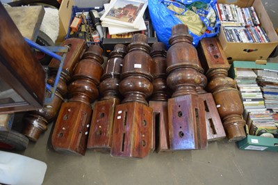 Lot 815 - Eight turned snooker table legs