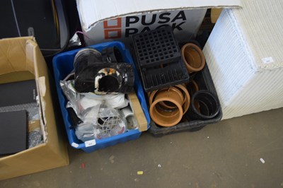 Lot 820 - Two boxes various drainage pipe fittings and...