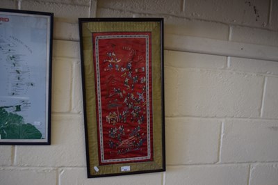 Lot 863 - Oriental needlework picture