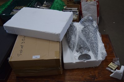 Lot 734 - Two boxes of silver Christmas tree ornaments