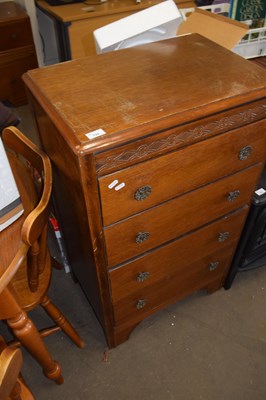 Lot 739 - 20th century oak four drawer bedroom chest