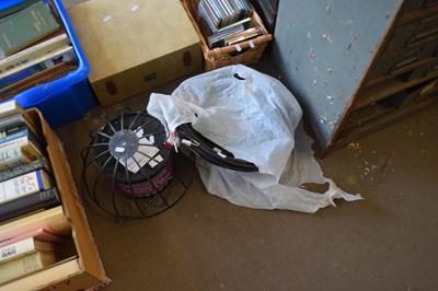 Lot 748 - Tub of tile grout and a hanging basket and two...