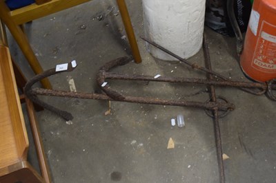 Lot 763 - Two vintage iron anchors