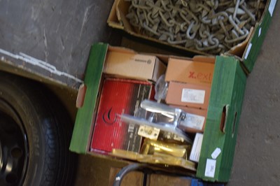 Lot 795 - Box of various door handles and other items