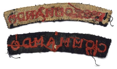 Lot 47 - Second World War No.6 Commando cloth shoulder...