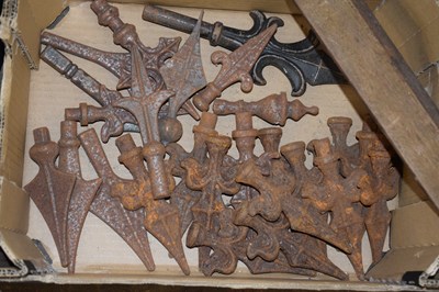 Lot 859 - VARIOUS IRON FINIALS