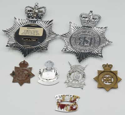 Lot 59 - ERII Metropolitan Police helmet plate together...