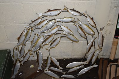 Lot 861 - METAL WALL MOUNTED MODEL OF FISH