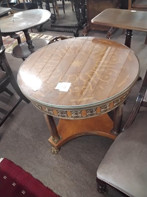 Lot 396 - A reproduction small centre table in the...