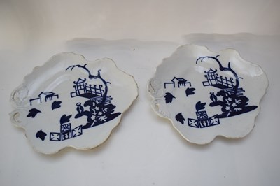 Lot 131 - Rare pair of Middlesbrough dishes with a blue...