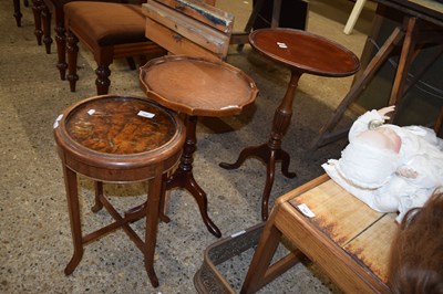 Lot 392 - THREE VARIOUS SMALL WINE OR OCCASIONAL TABLES