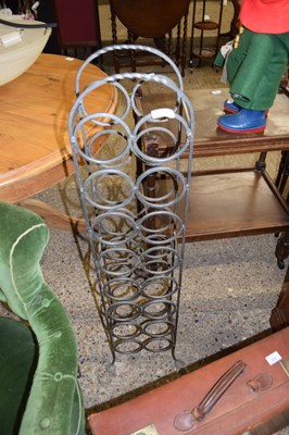 Lot 417 - METAL FLOOR STANDING BOTTLE RACK