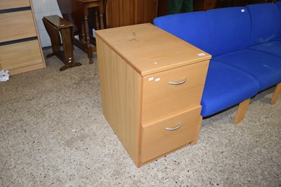 Lot 424 - LIGHT WOOD FINISH TWO-DRAWER OFFICE FILING...