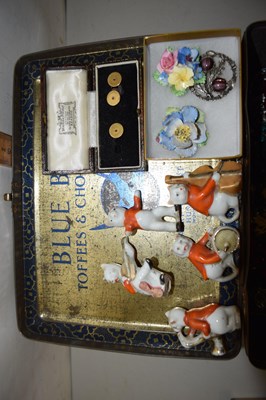 Lot 102 - Tin of various assorted costume jewellery