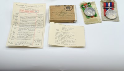 Lot 9 - Second World War Family Medal groups to...