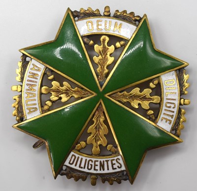 Lot 12 - Cased enamelled and silver gilt Knights Cross...