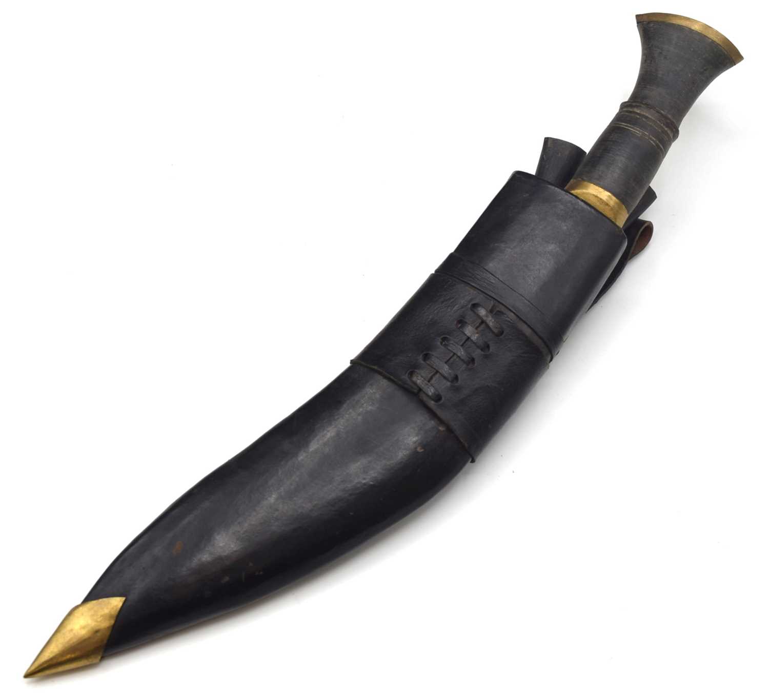 Lot 88 - Modern Military kukri with black leather...