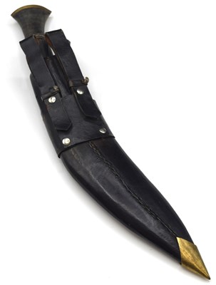 Lot 88 - Modern Military kukri with black leather...