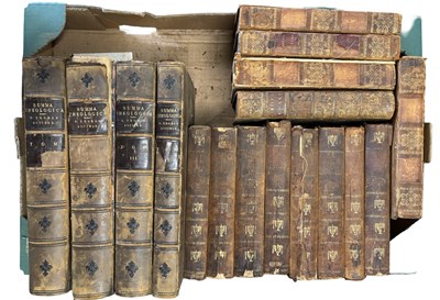 Lot 907 - ONE BOX: Leatherbound antiquarian, including...