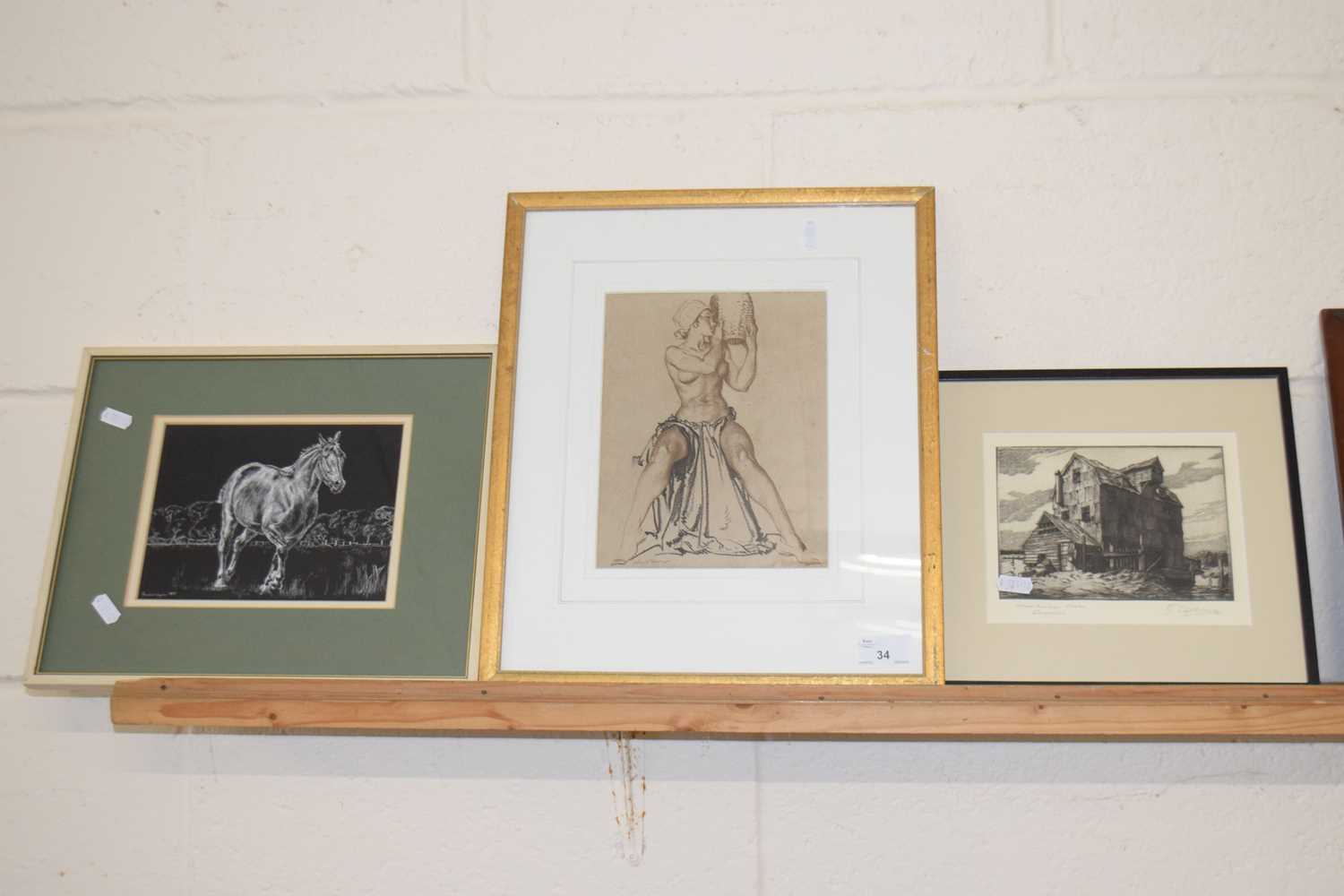 Lot 34 - Mixed Lot: Henry James Starling, etching of...