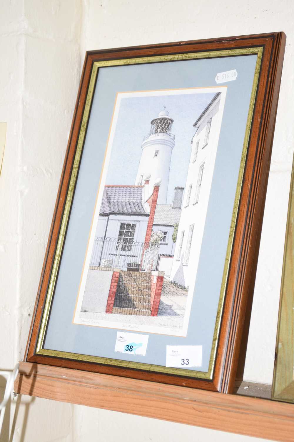 Lot 33 - David Green coloured print of Southwold...
