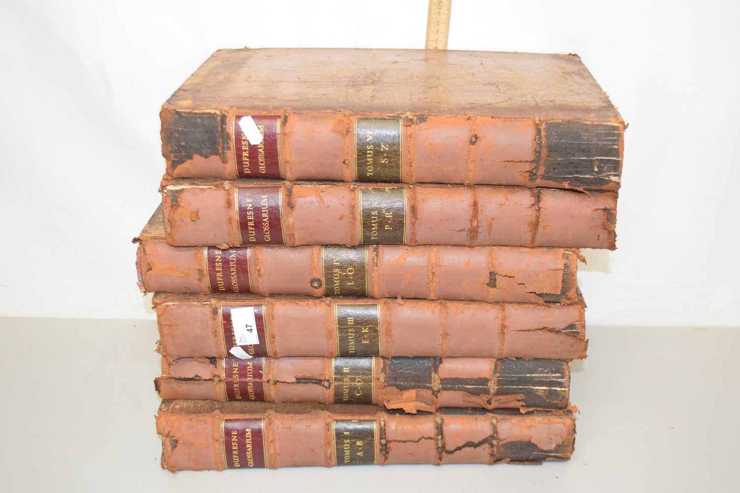 Lot 47 - Dufresne Glossarium six volumes, leather bound