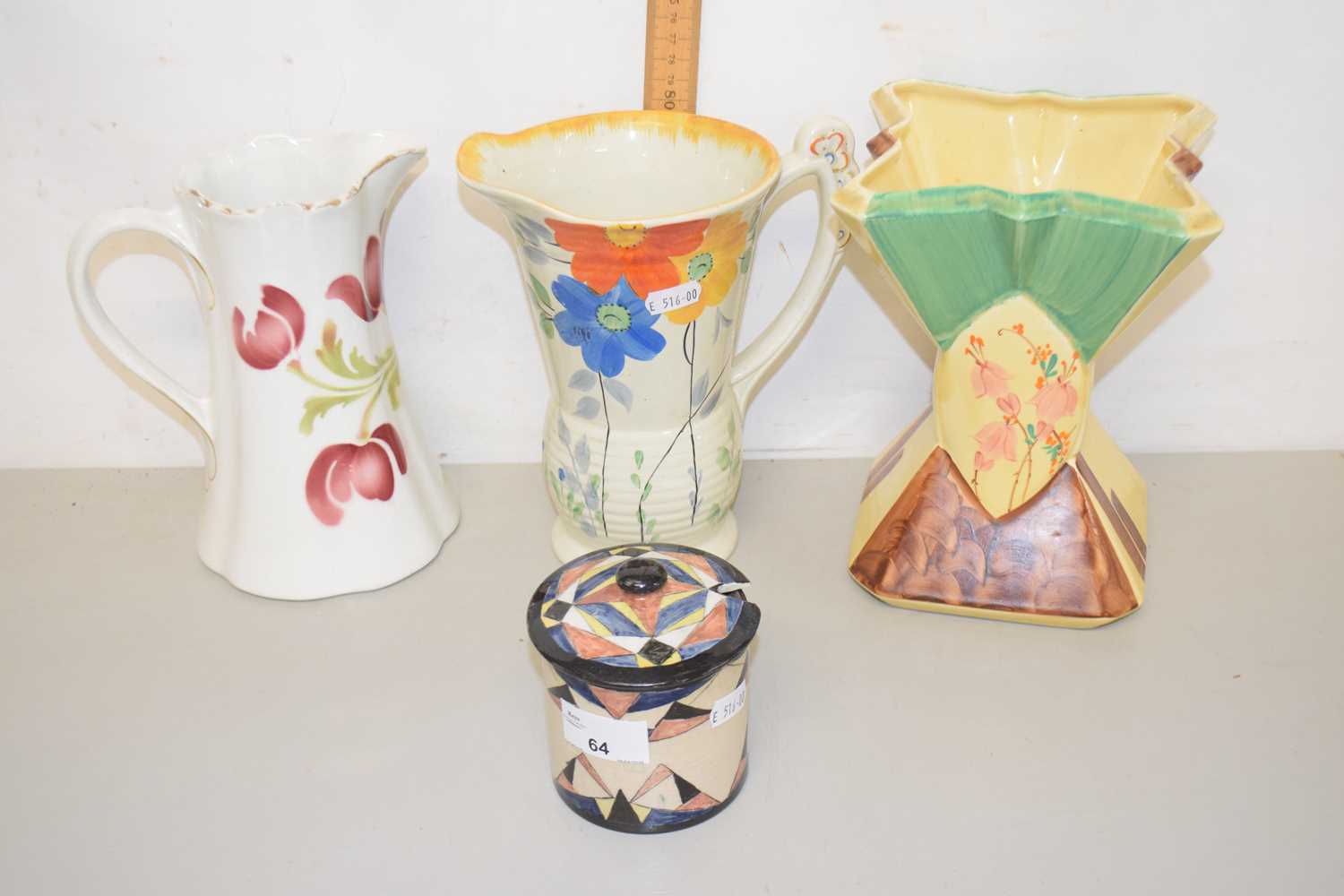 Lot 64 - Moyat & Sons Art Deco style vase together with...