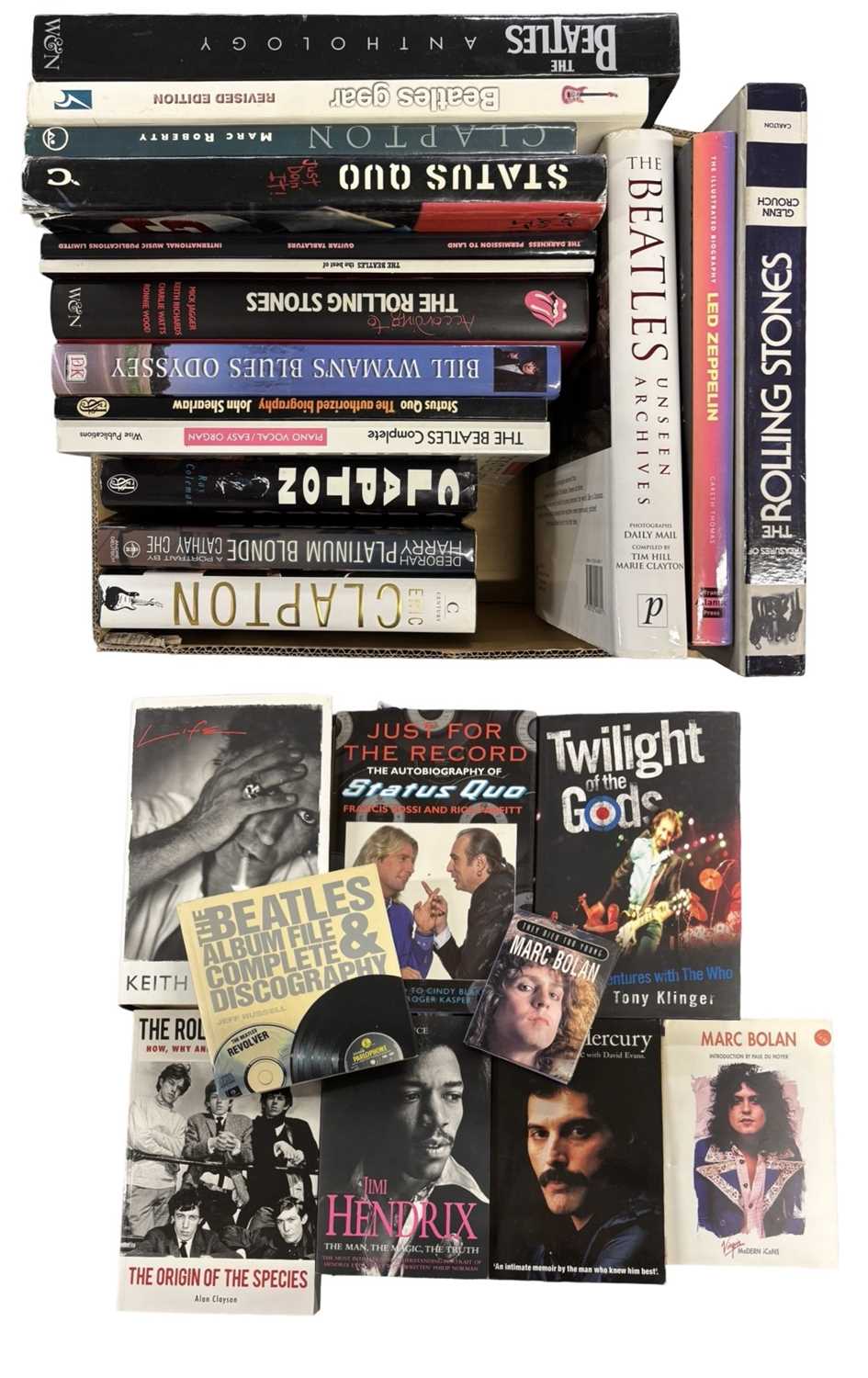 Lot 128 - ONE BOX: Rock'n'Roll interest books, including...
