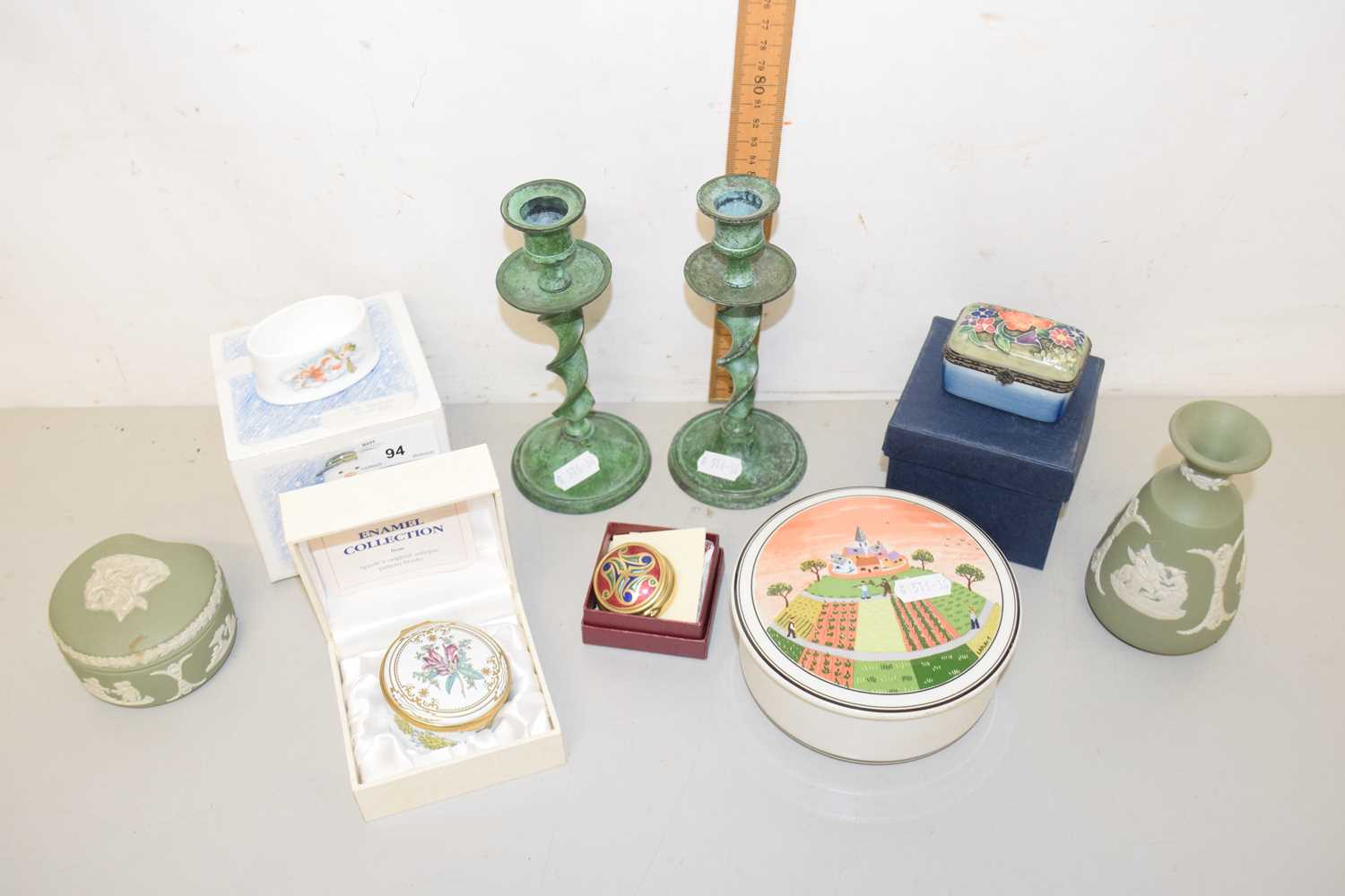 Lot 94 - Mixed Lot: Wedgwood Jasper wares, Spode enamel...