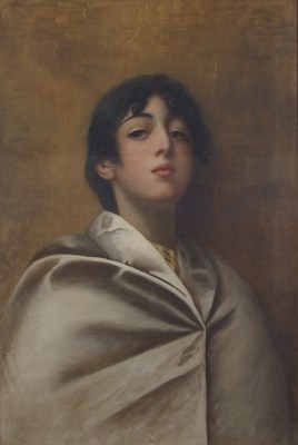 Lot 529 - Ernesto Serra (Italian, 1860-1915), Portrait...