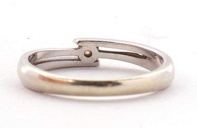 Lot 27 - A 9ct diamond ring, the central round...