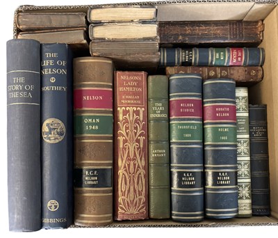 Lot 1054 - ONE BOX: Fine bindings Nelson interest