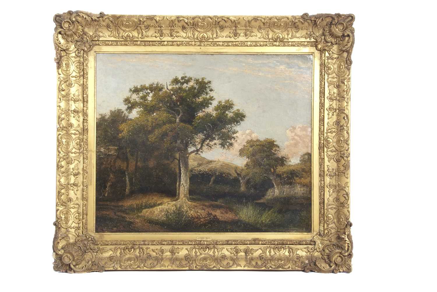Lot 87 - Joseph Paul (1804-1887) A wooded landscape...