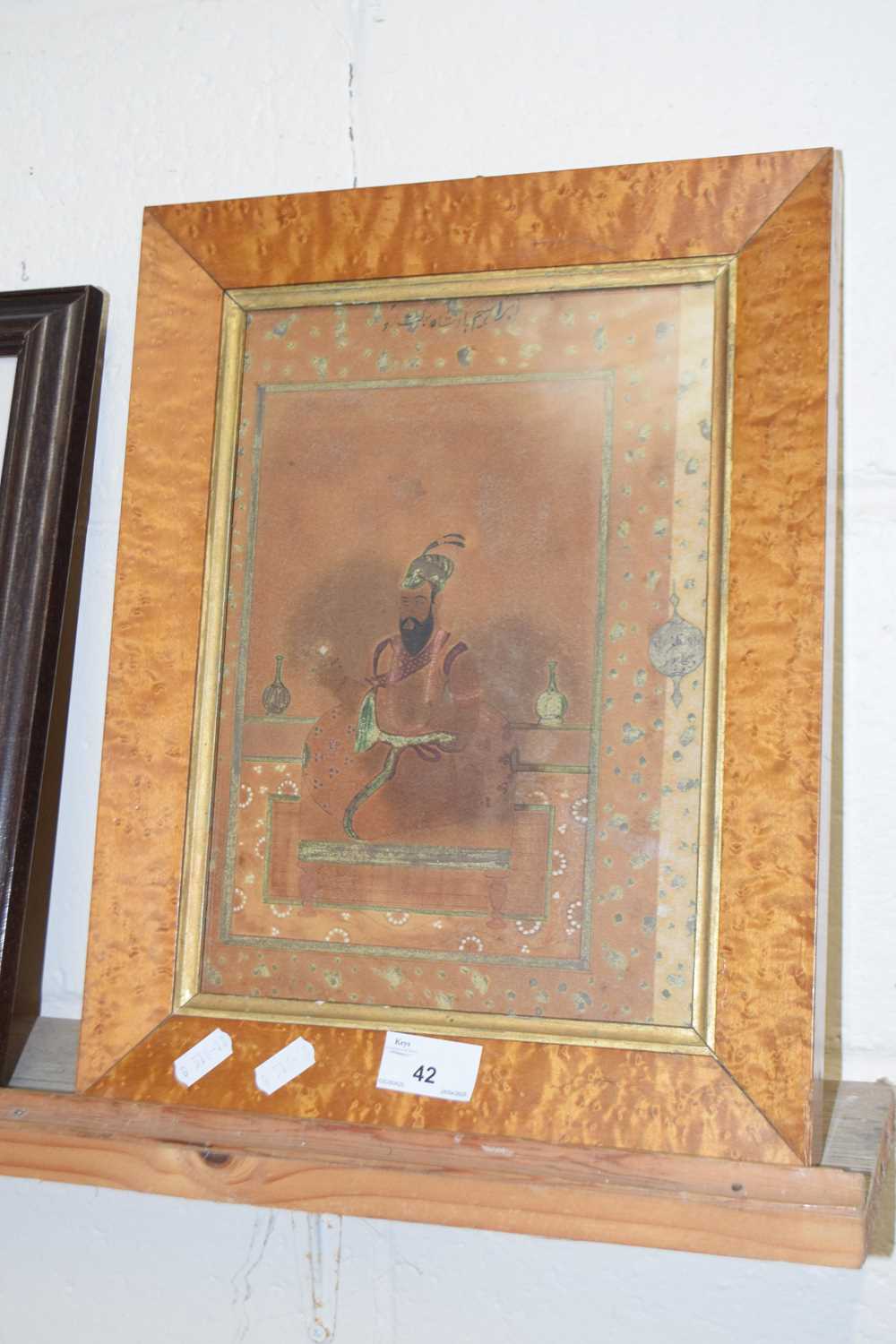 Lot 42 - Persian school - portrait of a seated figure -...