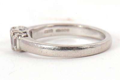 Lot 1 - A platinum and diamond ring, the three...