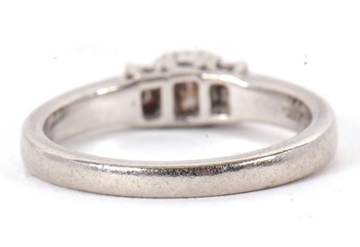 Lot 1 - A platinum and diamond ring, the three...