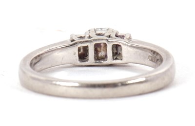 Lot 1 - A platinum and diamond ring, the three...
