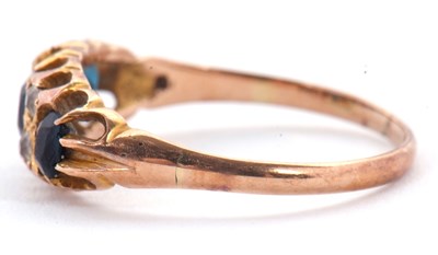 Lot 7 - An Edwardian sapphire and white stone ring,...