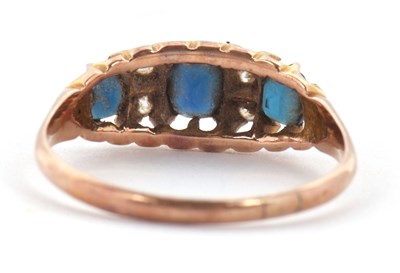 Lot 7 - An Edwardian sapphire and white stone ring,...