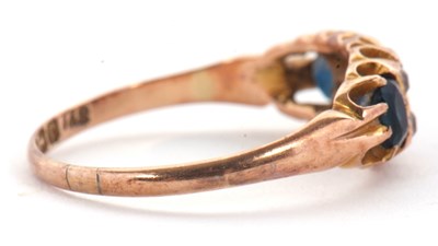 Lot 7 - An Edwardian sapphire and white stone ring,...