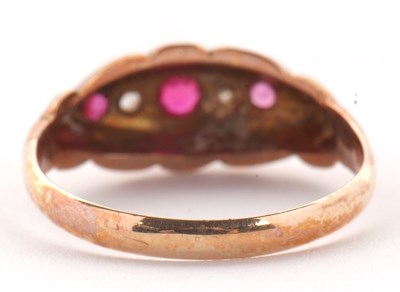 Lot 8 - An Edwardian ruby and diamond ring, the...