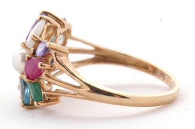 Lot 12 - A multi gemset ring, set with various...