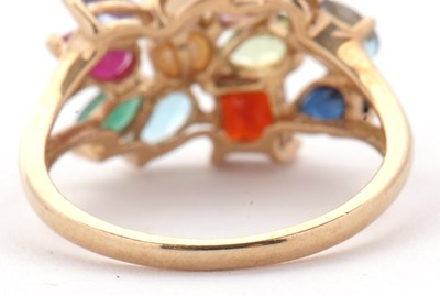 Lot 12 - A multi gemset ring, set with various...