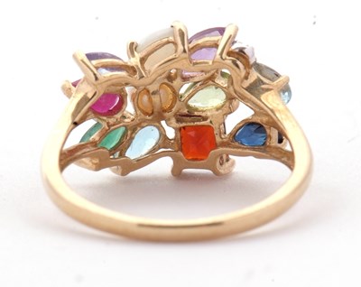 Lot 12 - A multi gemset ring, set with various...