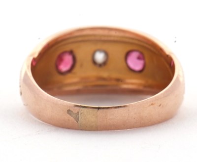 Lot 13 - An Edwardian ruby and diamond ring, with an...