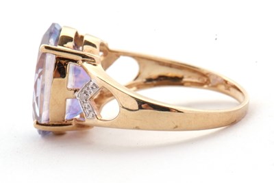 Lot 15 - A 9ct 'mystic' topaz ring, the oval 'mystic'...